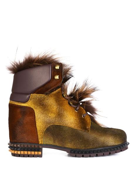 fendi booties with fur